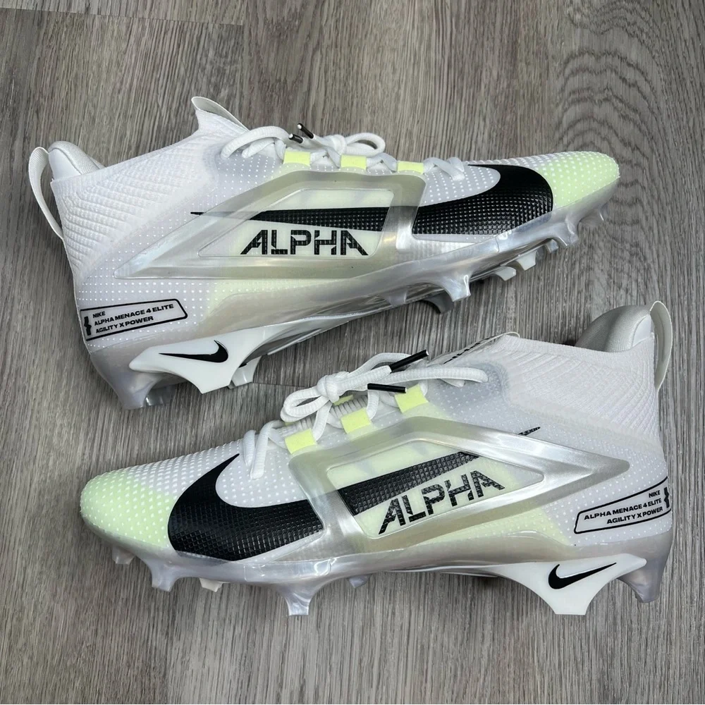 New Nike Alpha Menace 4‎ Elite Football Cleats White Men Size 11.5 FD7036-100
